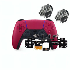 Used DualSense Cosmic Red Controller with Mouse Click Mod and Hall Effect Analog Sticks