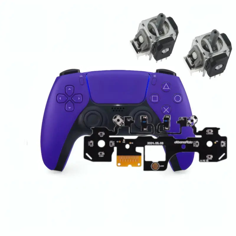 DualSense Galactic Purple Controller with Mouse Click Mod and Hall Effect Analog Sticks
