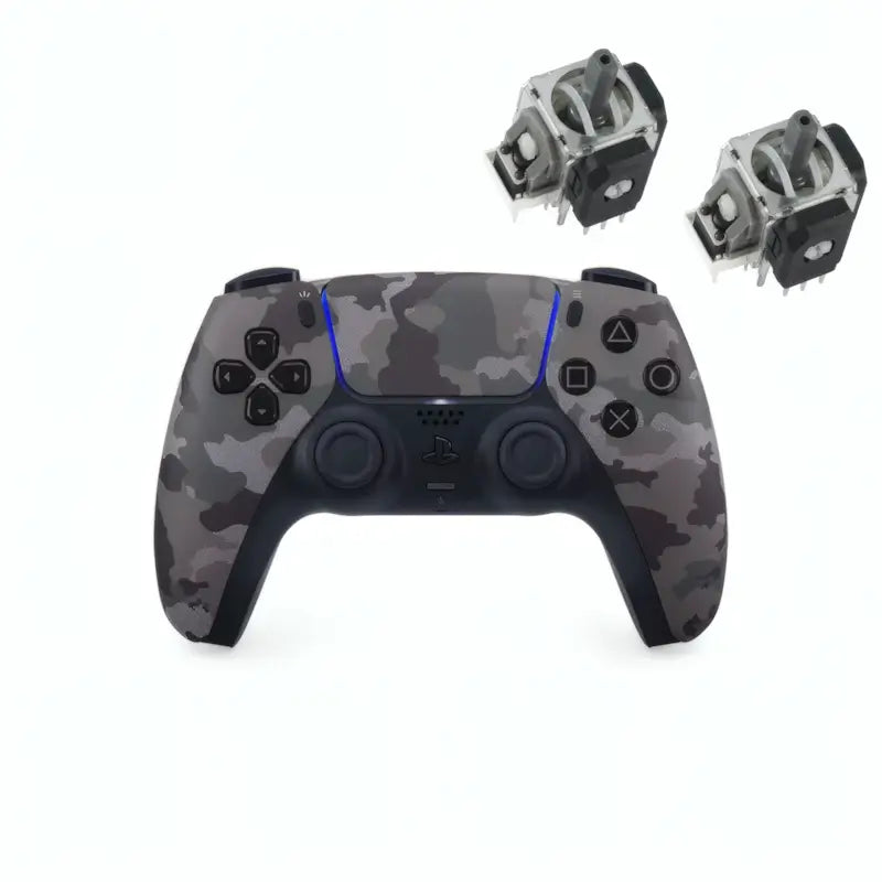 Used DualSense Gray Camouflage Controller with Hall-Effect magnetic sticks