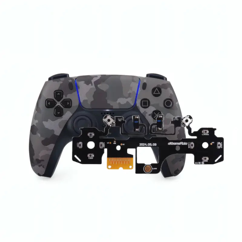 DualSense Gray Camouflage controller with Mouse Click Triggers and Buttons