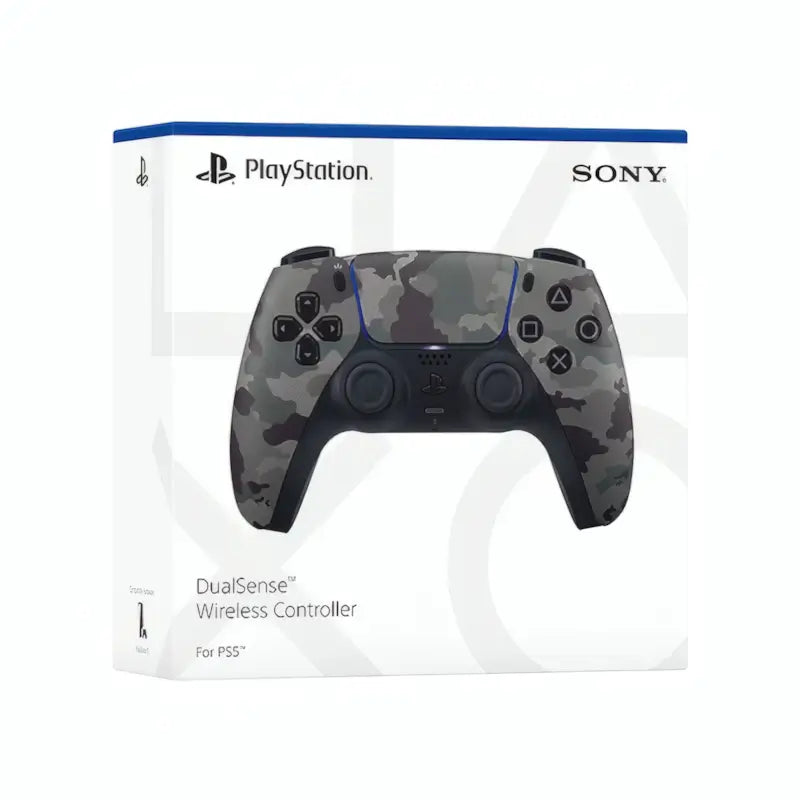 PS5 DualSense Wireless Controller in Gray Camouflage