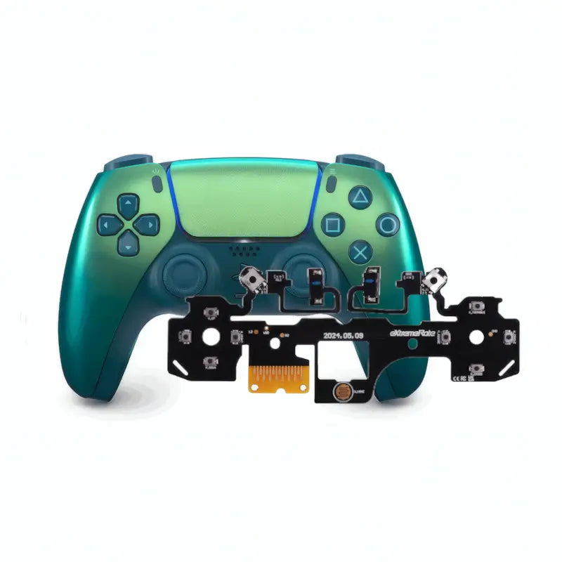DualSense Chroma Teal controller with mouse click triggers and buttons