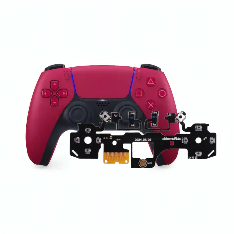 DualSense Cosmic Red controller with mouse click triggers and buttons