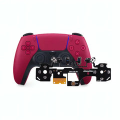 Used DualSense Cosmic Red Controller with Mouse Click Triggers & Buttons Mod